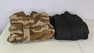 lot 242 image: Pair of Zip Up Sweatshirts - Champion & Camouflage