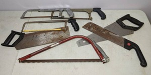 lot 288 image: Lot of Seven Handsaws and Hacksaws
