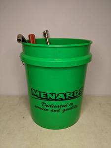 lot 277 image: Five Gallon Bucket Filled with Hand Tools & Hardware