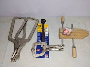 lot 260 image: Wood Clamp and Vise Grips