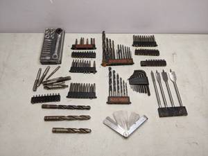 lot 240 image: Lot of of Drill Bits, Allen Wrenches, Leaf Feeler Gauge, etc.