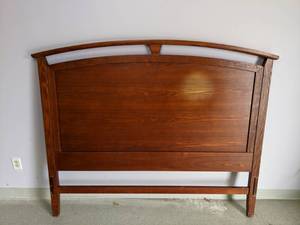 lot 312 image: Queen Sized Wood Headboard