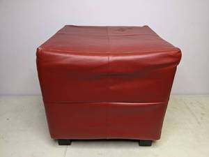 lot 302 image: Faux Leather Ottoman Cube