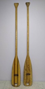 lot 308 image: Pair of Caviness Feather Brand Canoe Paddles