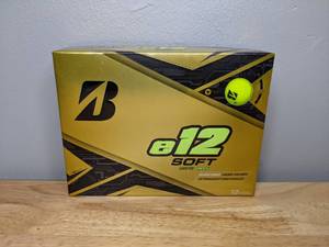 lot 205 image: Brand New Bridgestone e12 Soft Golf Balls Matte Green 12 Pack