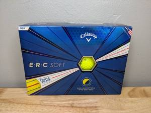 lot 204 image: Brand New Callaway ERC Soft Golf Balls Yellow 12 Pack