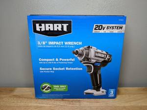 lot 154 image: Brand New HART 20-Volt Cordless 38-inch Impact Wrench