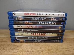lot 157 image: 8 Blu Ray Action Movies San Andreas Mission Impossible Transformers