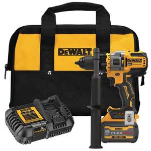 Dewalt 20-Volt MAX Cordless Brushless 12 in. Hammer DrillDriver with FLEXVOLT ADVANTAGE with (1) FLEXVOLT 6.0Ah Battery, DCD999T1 - Slightly Used.