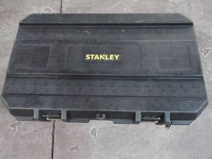 Large Stanley Rolling Tool Box (Lockable with Keys) Filled with New Hand Tools and Power Tool Accessories.
