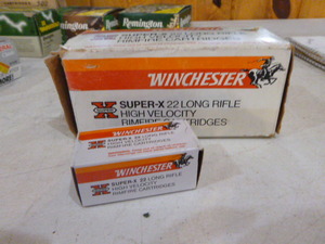 lot 22 image: Winchester Super X 22 Long Rifle High Velocity Rimfire Cartridges
