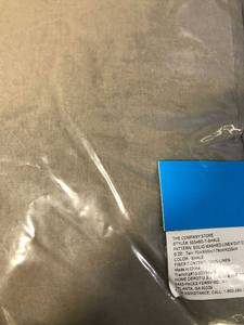 lot 5 image: Solid Washed Shale Linen Twin Duvet Cover, 50548D-T-SHALE, NEW