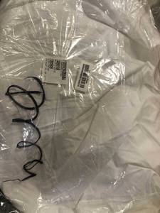lot 81 image: Organic Oat Solid Cotton Percale King Duvet Cover,D1V9-K-WHITE, NEW