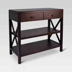 lot 50 image: Threshold Owings Console Table With 2 Shelf and Drawers