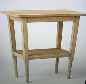 lot 54 image: Threshold Gretna narrow accent side table 12wx18Lx22H light wood tone