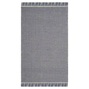 lot 76 image: Safavieh Crete Rug - Montauk MTK340B-3 IvoryNavy 3 x 5