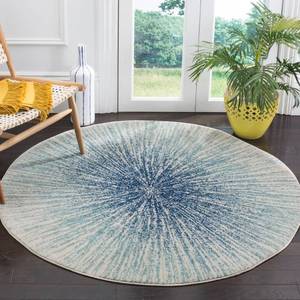 lot 88 image: Safavieh Evoke Juli Vintage Boho Burst Rug - 51 x 51 Round - RoyalIvory