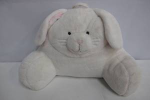 lot 66 image: White Plush Bunny Backrest Pillow.