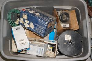lot 136 image: Security Light, Wire, Electronic Components