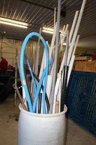 lot 158 image: Barrel of PVC Sections