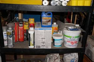 lot 201 image: Contents of Shelf - Sealer, Adhesive