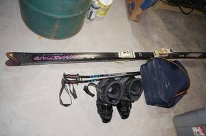 lot 214 image: Downhill Skis, Boots, Poles