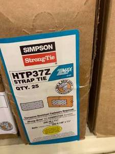 lot 34 image: 1 BOX SIMPSON HTP37Z STRAP TIE