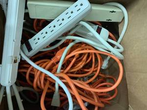 lot 39 image: ASSORTED EXTENTION CORDS AND MORE