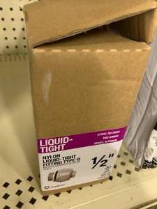 lot 43 image: 1 BOX LIQUID TIGHT NYLON FITTING TYPE B