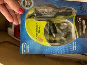 lot 54 image: ASSORTED ELECTRONICS POWER CORDS AND CASES FOR OLDER PHONES