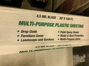 lot 60 image: OPEN BOX OF PLASTIC SHEETING