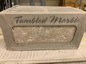 lot 64 image: TUMBLED MARBLE TILE