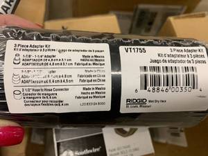 lot 79 image: RIDGID Hose and Accessory Adapter Kit for WetDry Shop Vacuums, Black