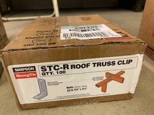 lot 103 image: SIMPSON STC-R ROOF TRUSS CLIP