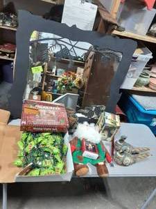 lot 75 image: Lot Of Wildlife Decor-Mirror, Lights, Pheasants & Fishing