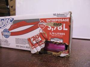 lot 140 image: Ziploc Gallon Bags