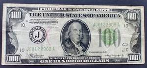 lot 178 image: 1934 $100 Note