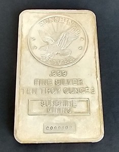 lot 185 image: 10 Oz. Silver Bar