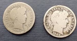 lot 192 image: 2 Barber Dimes