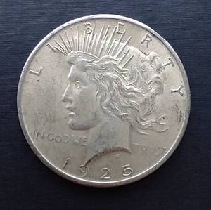 lot 203 image: 1925 Peace Dollar