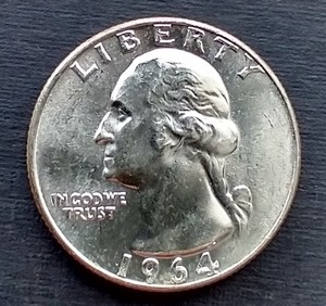 lot 205 image: 1964 Silver Quarter