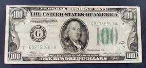 lot 209 image: 1934 $100 Note