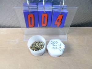 Container of 200 .22 cal ammo. As shown.
