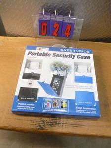 Box of 2 portable security cases. As shown.