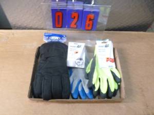 Flat of gloves. As shown.