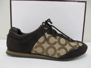 lot 27 image: Brand New COACH Kelbie Sneakers - BlackGold - Womens Size 6.5