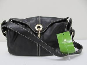 lot 29 image: Brand New KATE SPADE Leather Handbag Purse - Black