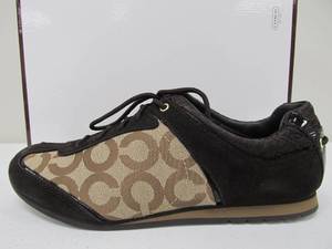 lot 36 image: Brand New COACH Kelbie Sneakers - KhakiBrown - Womens Size 8.5