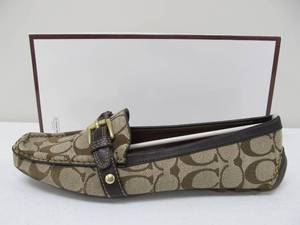 lot 38 image: Brand New COACH Saidey Loafers - KhakiBrown - Womens Size 8.5