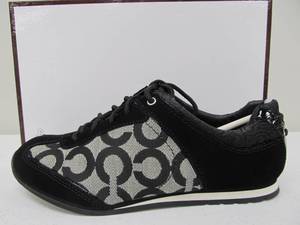 lot 45 image: Brand New COACH Kelbie Sneakers - Black - Womens Size 6.5